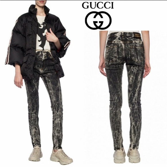 Authentic Marble Wash Skinny Jeans